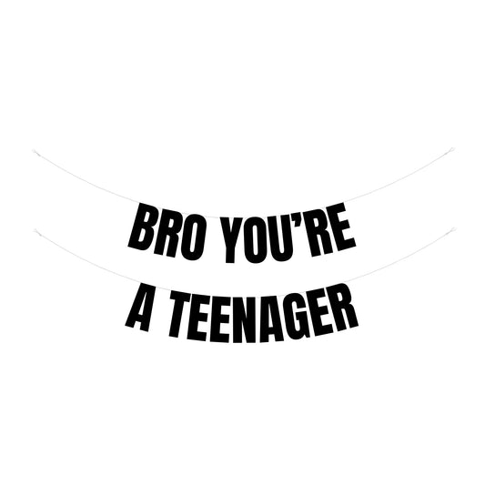 Bro you're a Teenager banner