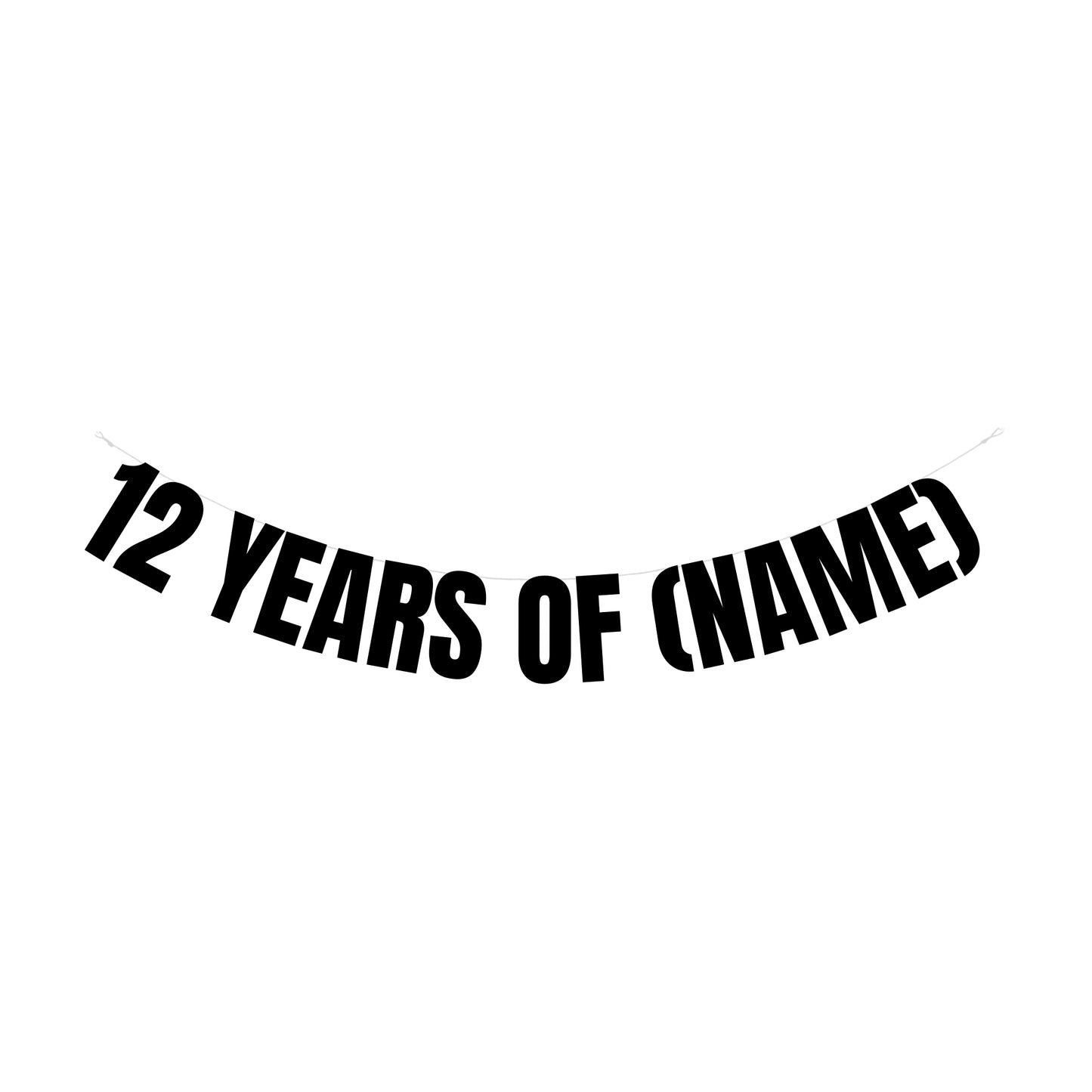 Personalised 12 years of banner