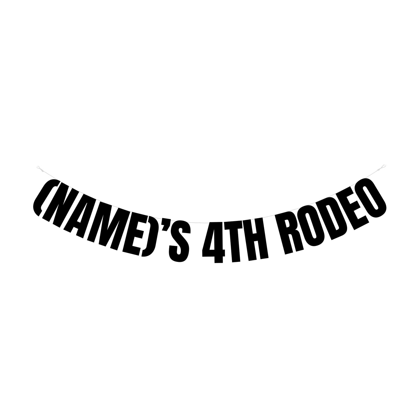 Personalised 4th Rodeo banner