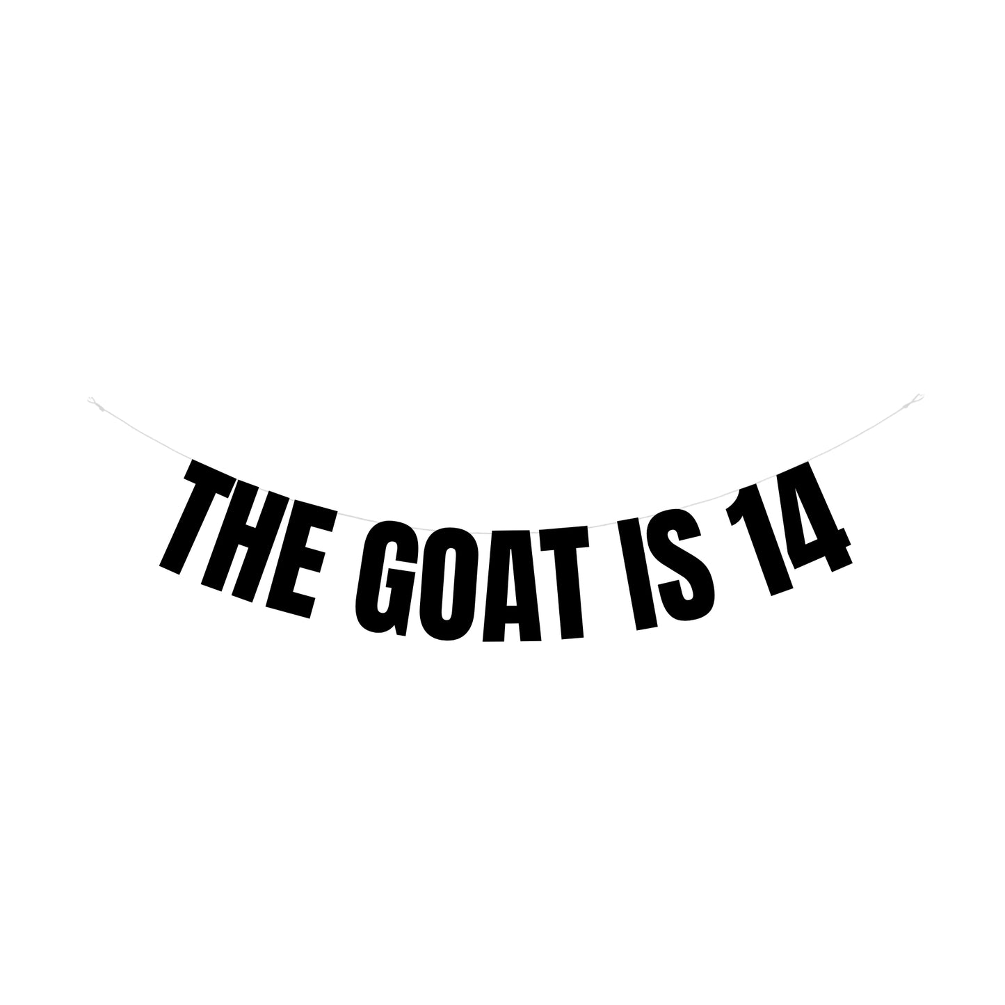 The GOAT is 14 banner