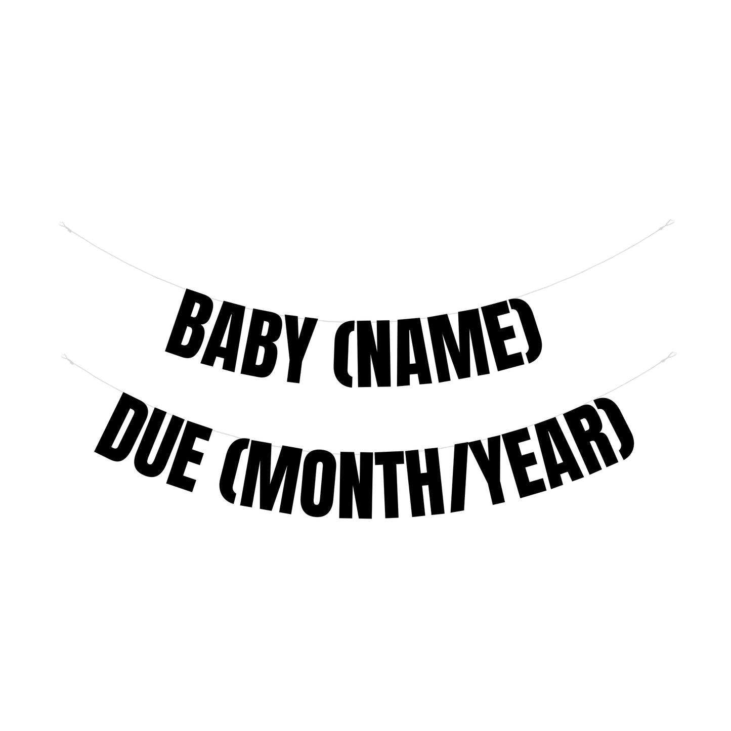 Personalised baby announcement banner