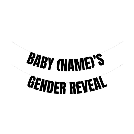 Personalised gender reveal banner