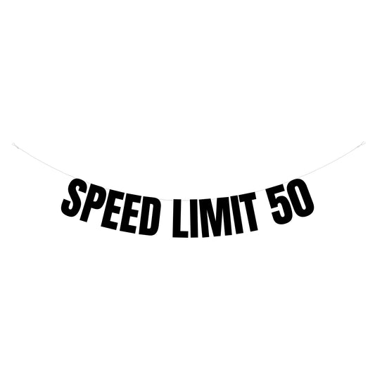 Speed limit 50 banner